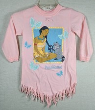VTG 90s Disney Pocahontas Girls Nightgown Pink Size 5/6 USA 2A