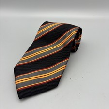 JZ Richards Men's Striped Silk Neck Tie 60”L 3.5W Made in USA