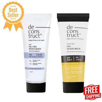 Hydration & Defense Combo: Oil-Free Moisturizer & No White Cast SPF 55+