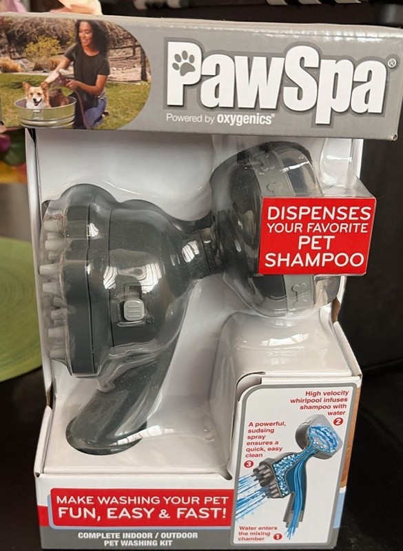 Paw Spa by Oxygenics Indoor / Outdoor Pet Washing Kit Massaging Pet Grooming