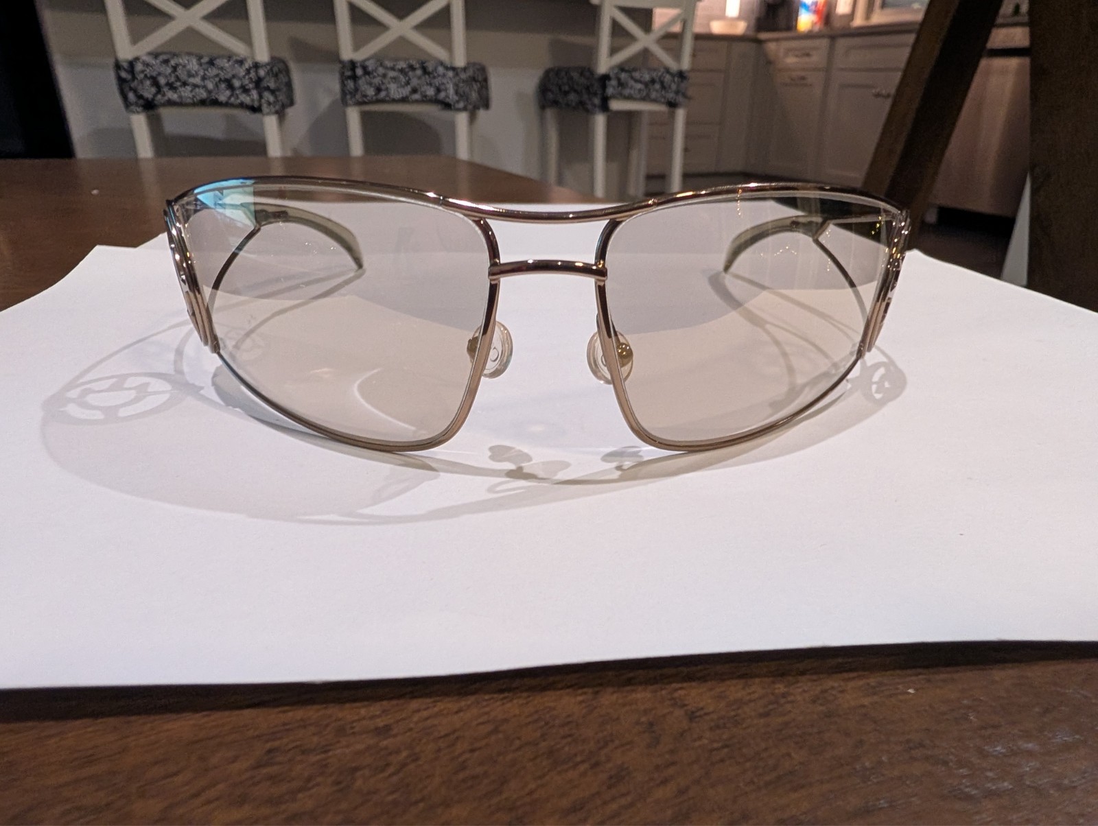 New Vintage CHRISTIAN DIOR Calandre Sunglasses 41u26 Shiny Gold 70mm Austria