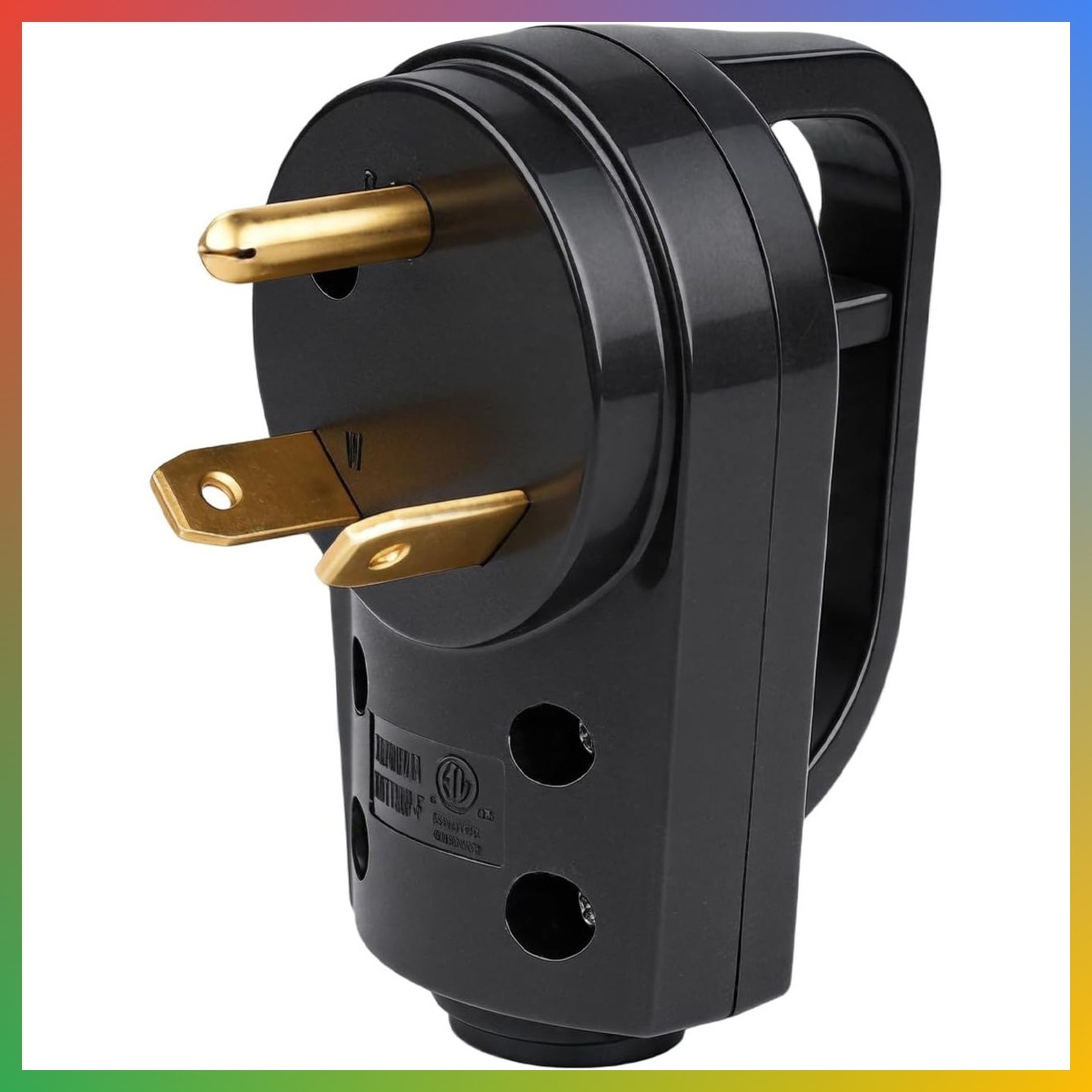 30 Amp RV Male Plug Black Replacement TT-30P 125V Heavy Duty Power Cord
