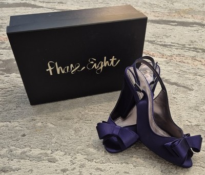 Phase Eight Sophie Bow Slingbacks aubergine Gr. UK 5 Schuhe sehr guter Zustand