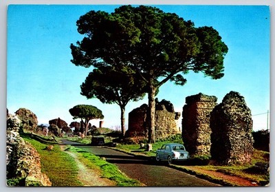 Rome Italy Postcard Via Appia Antica Street Posted 1950