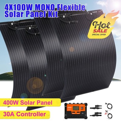 Kit paneles solares flexibles 4x100W alta eficiencia Monocristalino Autocaravana