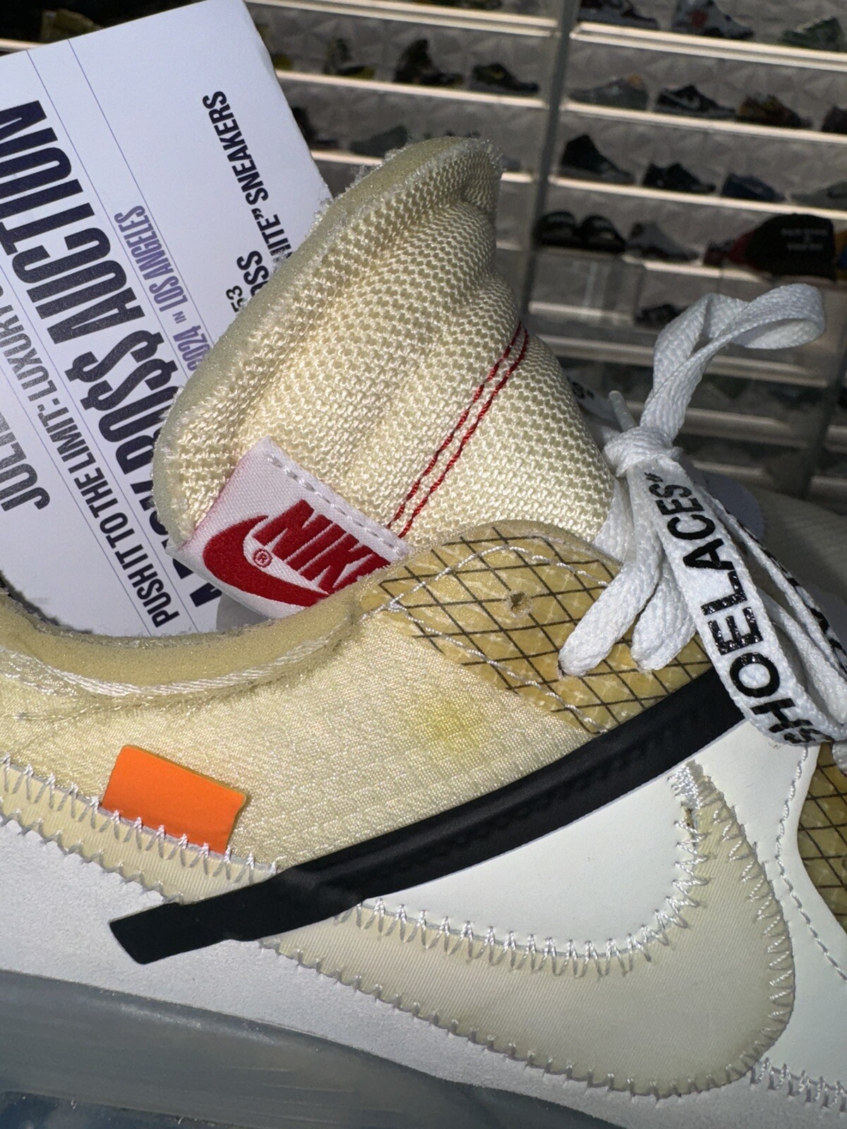 OFF WHITE X NIKE Nike Air Max taglia 11 5 x BIANCO SPORCO The Ten 2017 Coppia personale Rick Ross