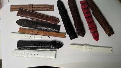 1 LOT of BANDS: Assortment watch bands (10), Nina Ricci, Golana, Buffalo,Certina