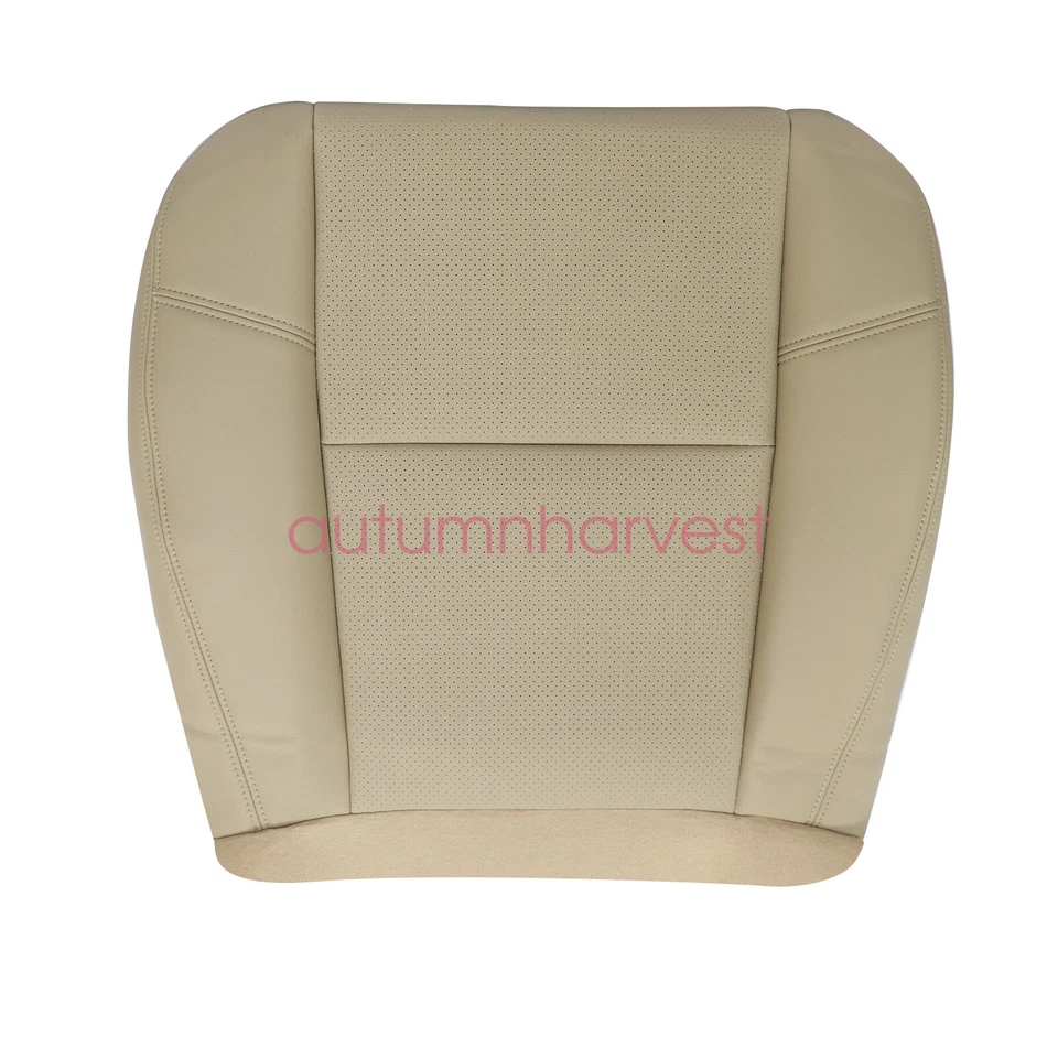 Cubierta de asiento de cuero perforado inferior del conductor 2009-2014 para GMC Yukon Denali TAN Foto 2 de 4