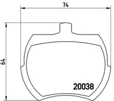 P 52 002 BREMBO BRAKE PAD SET, DISC BRAKE FRONT AXLE FOR AUSTIN AUSTIN-HEALEY HO