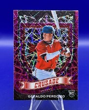 2021 Panini Chronicles Crusade GERALDO PERDOMO Purple Velocity Rookie RC #8