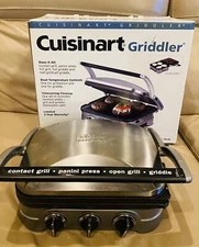Cuisinart GR-4N Stainless Steel Griddler Panini Press Sandwich Maker BPA-Free