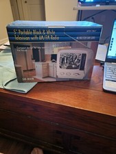 Spectra 5 Portable B W Television TV AM/FM Radio 58-BWR-W
