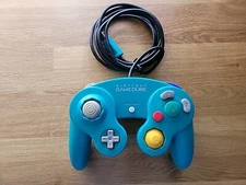 Official GameCube GC Controller Emerald Blue Tested Tight Stick US SELLER