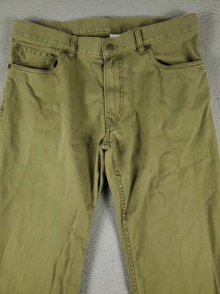 Pantalones de mezclilla Ralph Lauren Jeans para hombre talla 34x29 verde pierna recta Foto 2 de 4
