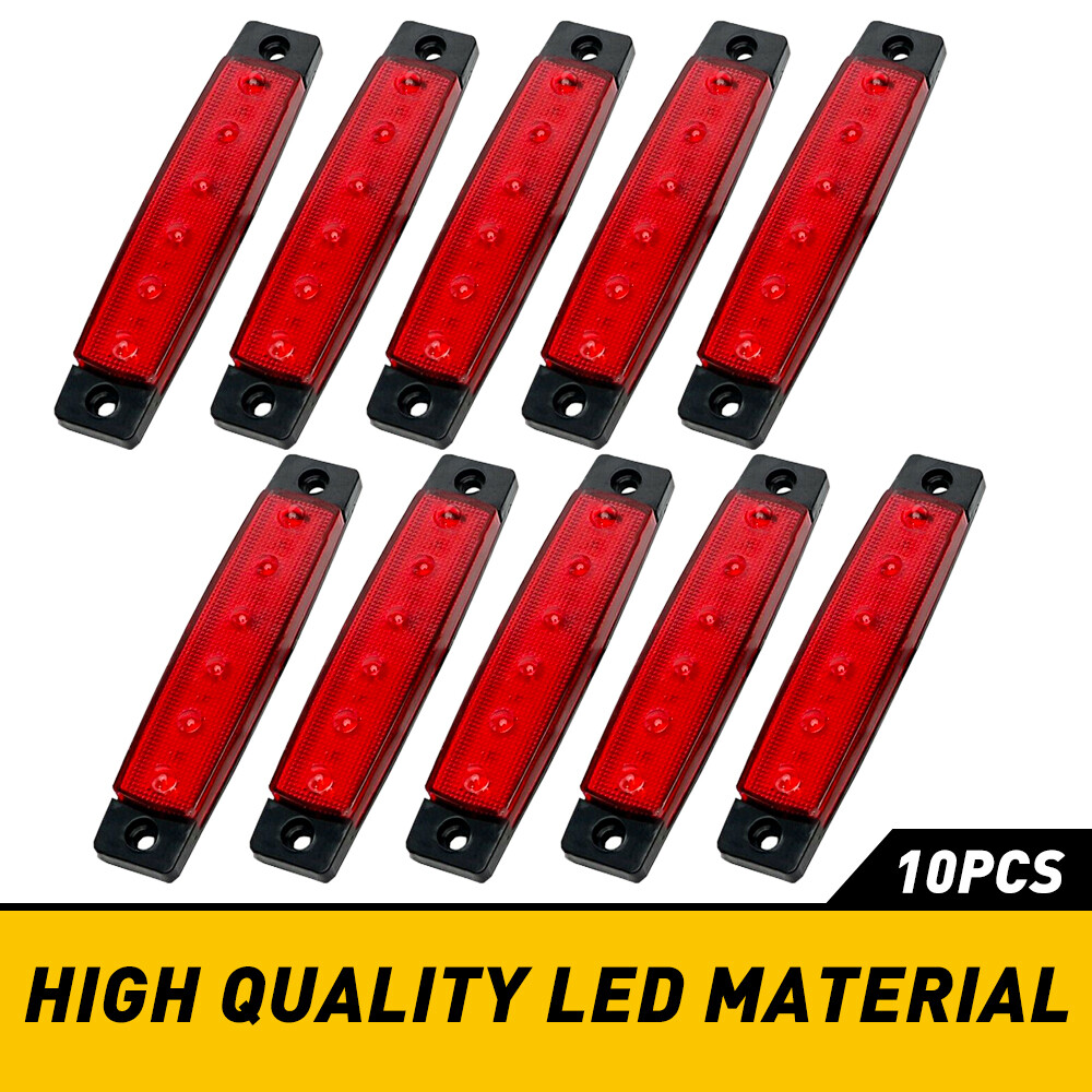 10Pods LED Rock Lights Underbody RED Bulb For Jeep Offroad Truck UTV ATV Boat US