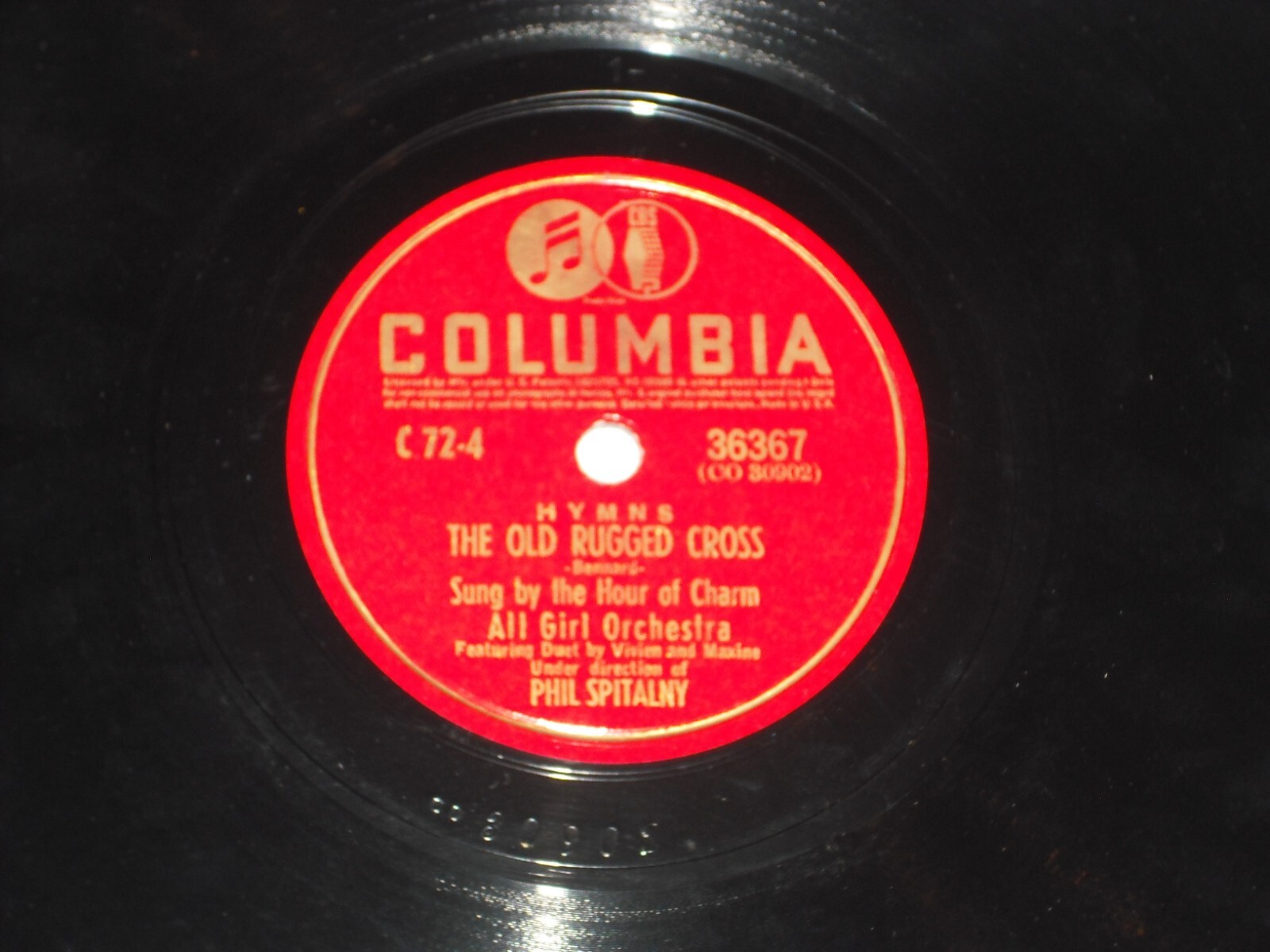 HOUR OF CHARM-Now The Day Is Over (1946) COLUMBIA 10" Shellac Single