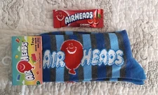 NWT, AIRHEADS Vintage Candy Funny Insulting Socks, Blue Stripe,Unisex, FREE GIFT
