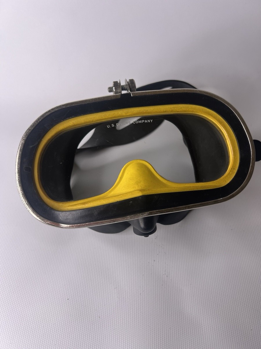 Vintage Rare Aqua Lung US Diver Scuba Diving Goggles Face Mask