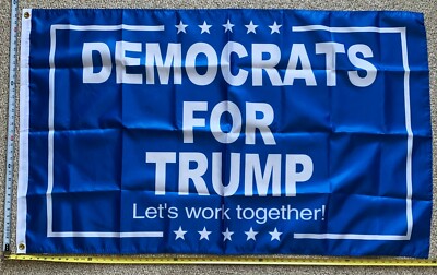 Donald Trump Flag FREE SHIPPING Democrats For Trump Hope Desantis USA Sign 3x5'