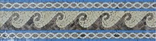 Waves Motion Continuous Border Pattern Decor Marble Mosaic