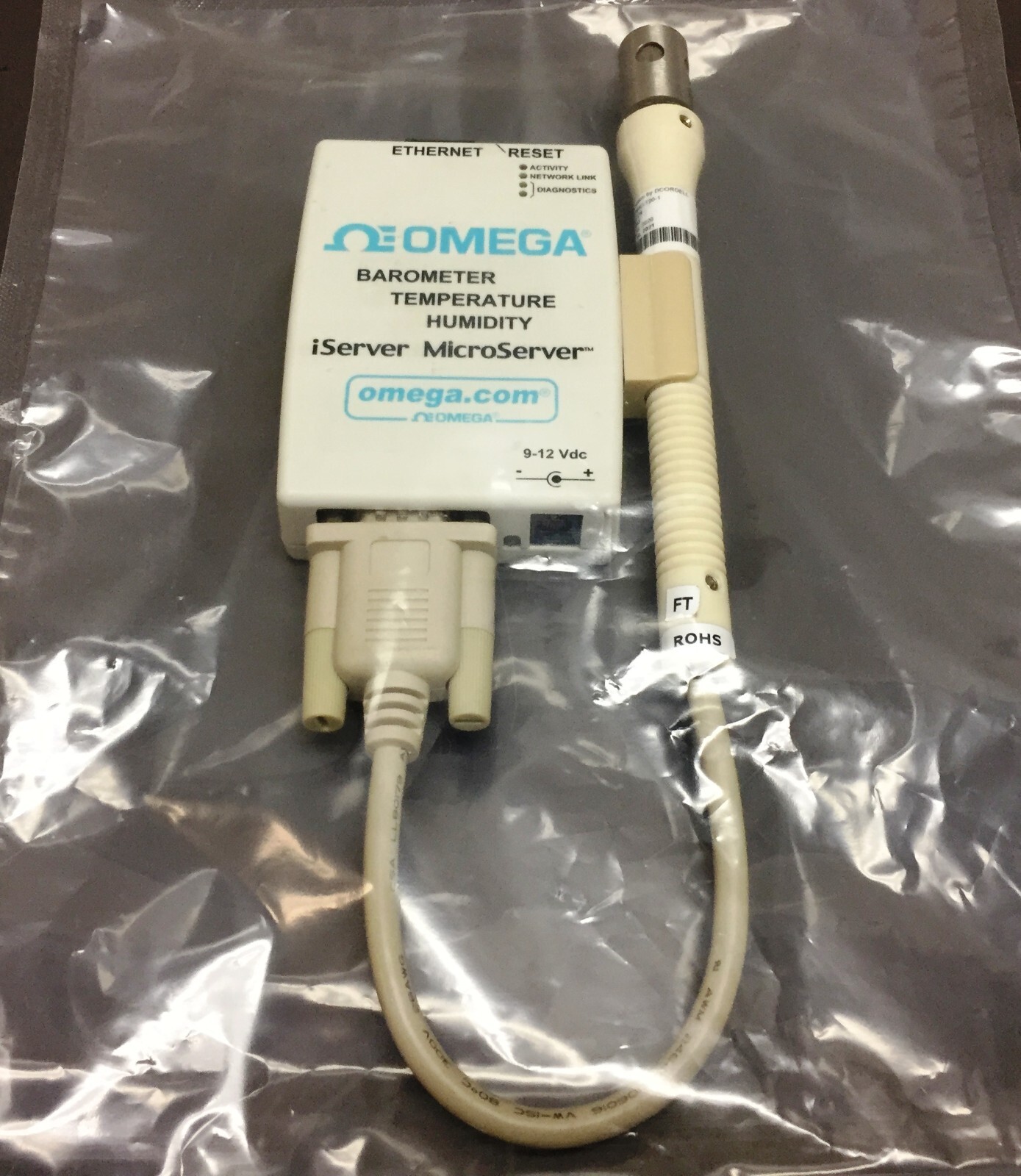 Omega iBTHX-W, iServer MicroServer for Barometric, Temp/Humidity & Dew Point Rec