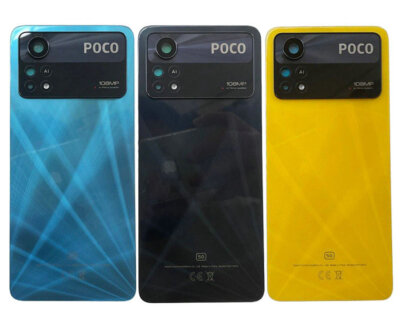 Für Xiaomi Poco X4 Pro 5G 6,67''Glass Back Cover Housing Rear Case Battery Cover