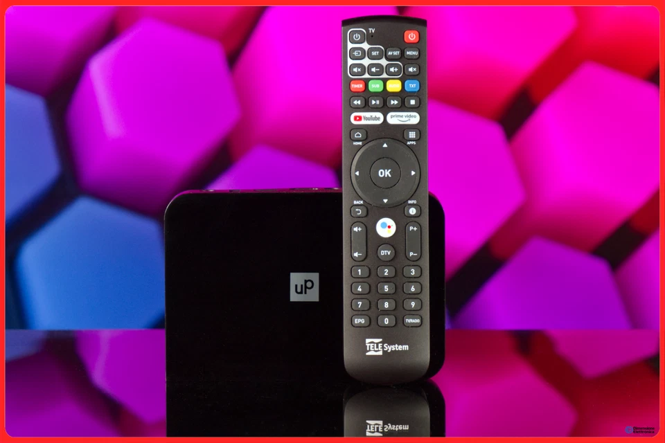 Tele System UP T2 4K Decoder Digitale Terrestre Android Tv DVB-T2 Full HD wifi - Immagine 2 di 4