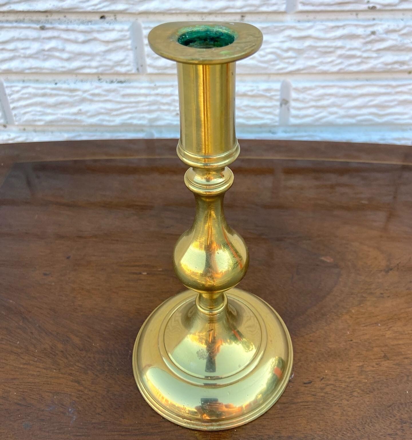 Vintage Polished Brass Candlestick Holder from England eBay
