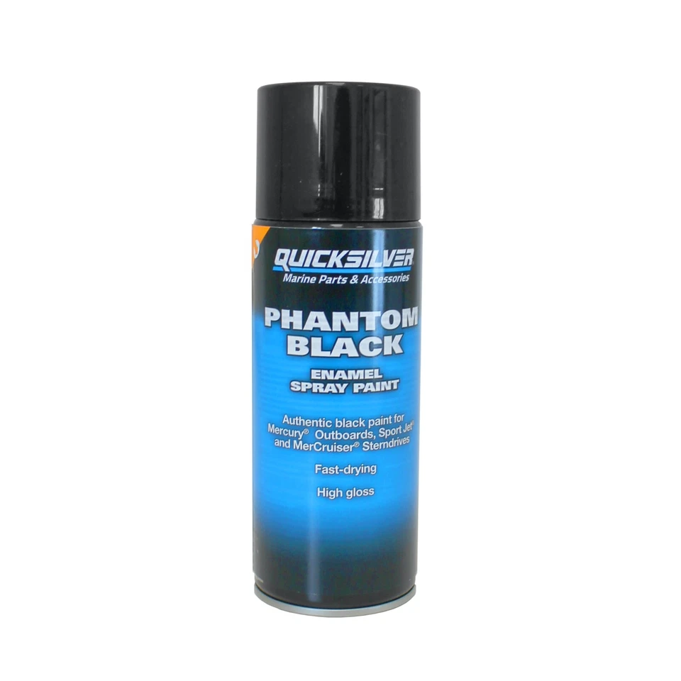 MERCURY QUICKSILVER 400ml Mercury Mercruiser Phantom Black Motorlack Farbe Lack 92-8M0185749 Spray