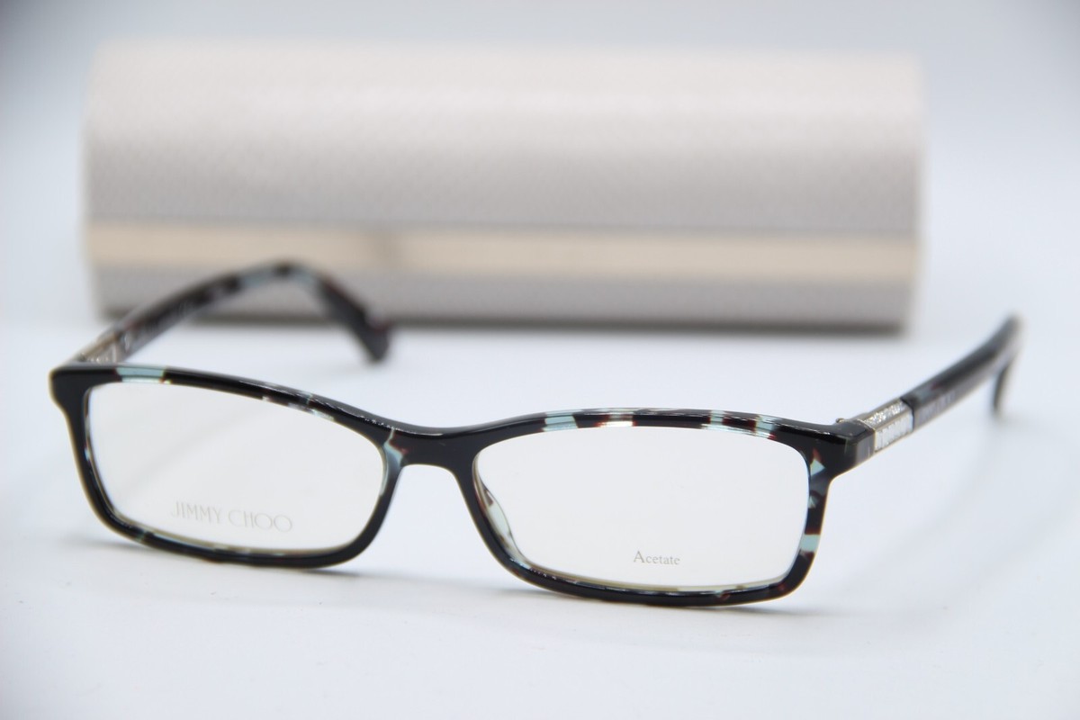 JIMMY CHOO 長方形フレムメカネ JC283 ISK NEW JIMMY CHOO JC283 ISK BLUE TORT AUTHENTIC DESIGNER