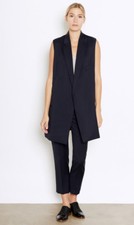 Equipment Ink Blue Garner Italian Wool Vest - Size 6 Nwt $578