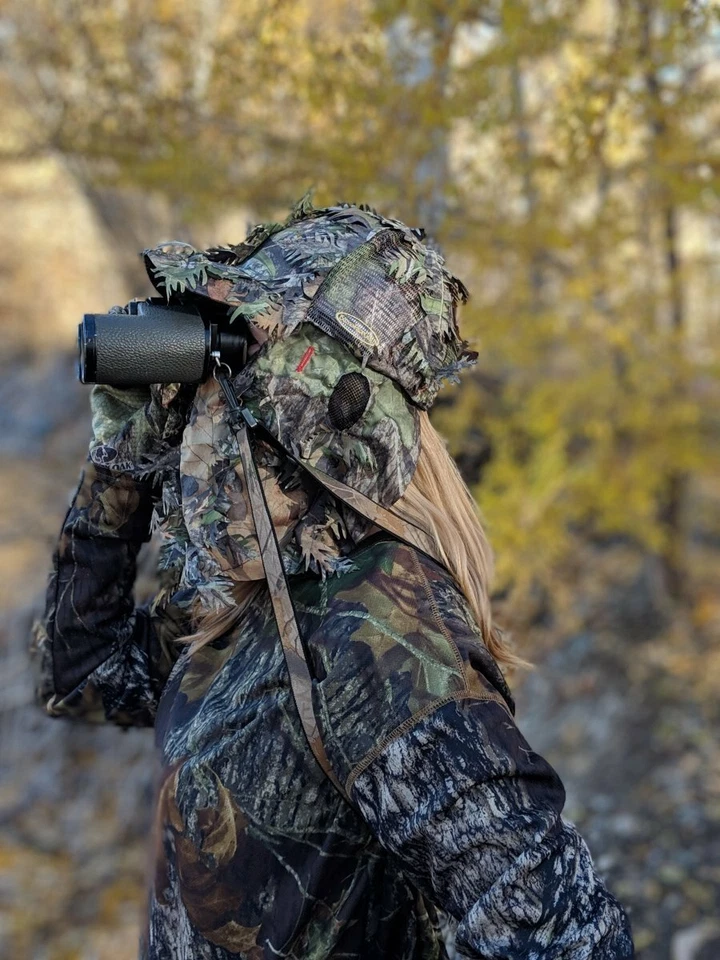 NWTF Mossy Oak Obsession Leafy Camo Hat with Front Face Mask (OSFM, Adjustable) - Image 3 of 4