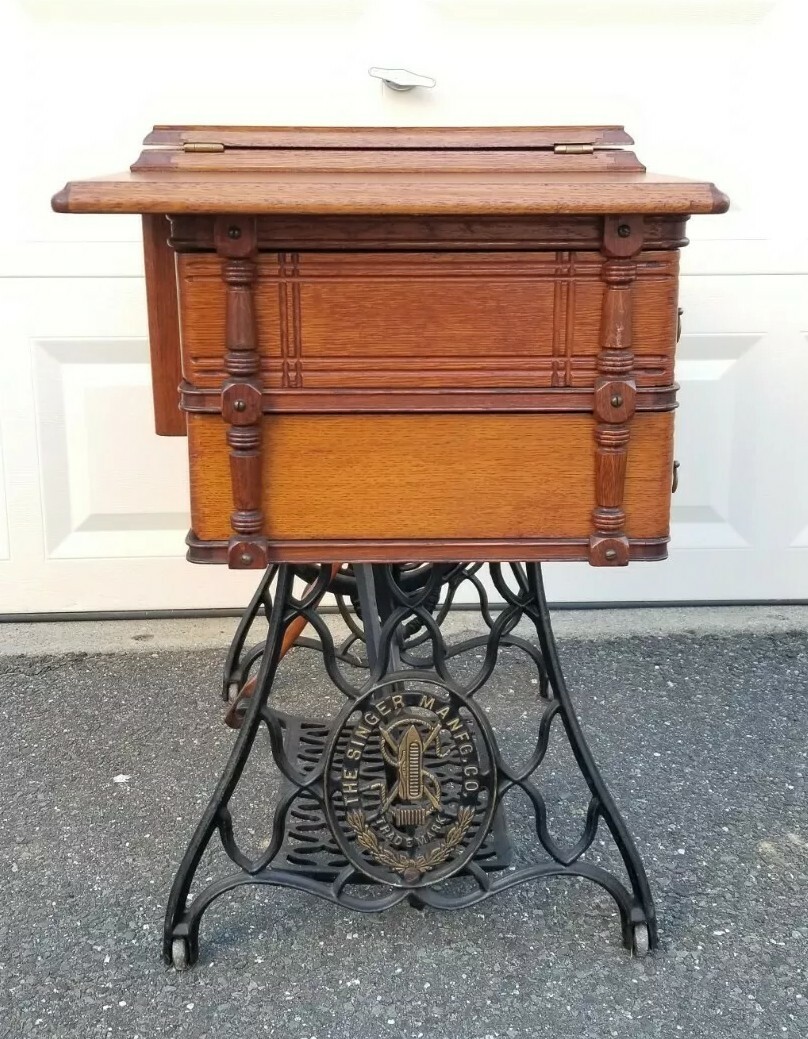 Antique 1902 Singer Treadle Sewing Machine (Professionally Restored) eBay