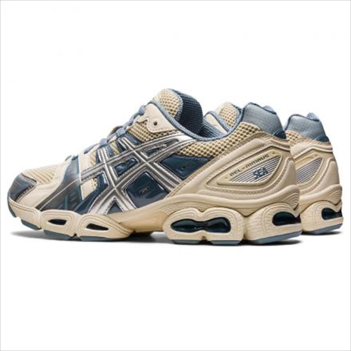 WIND AND SEA ASICS GEL-NIMBUS 9 Cream Pure Silver 1201A801-101 US