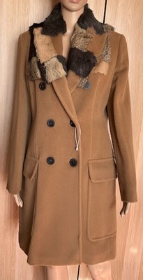 Wool beaver coat Weekend Max Mara Woman camel color size IT 46 DE 42 US 12 GB 14