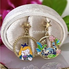 Alice in Wonderland Earrings  Cheshire Cat Earrings  Alice earrings  gift Box