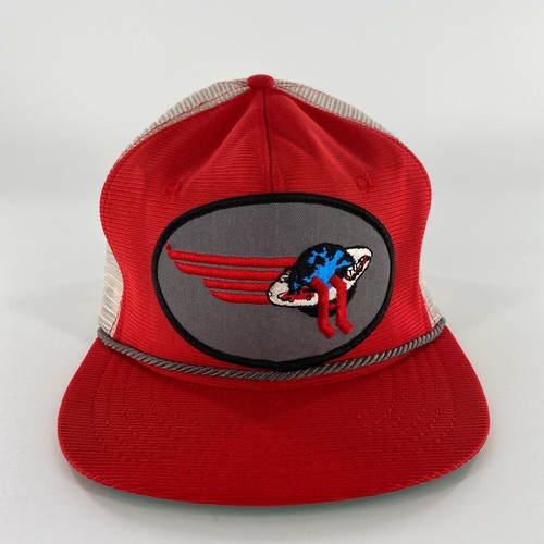 VTG Halliburton Oil Field Trucker Hat Snapback Cap Mesh Rope USA Patch