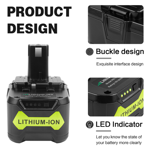 1~2x 18V 9Ah 7Ah 5Ah Lithium Battery For RYOBI P108 ONE PLUS RB18L50 OR Charger - Picture 12 of 30