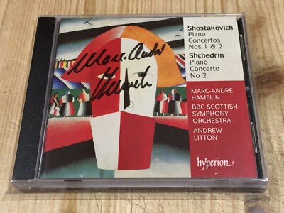 Signed by MARC-ANDRE HAMELIN Shostakovich Shchedrin Piano Concertos HYPERION CD