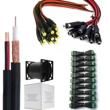 500ft RG59 Siamese Coaxial Cable Camera CCTV 20AWG 18/2 Power DC Jack Security