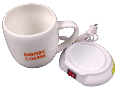 Biggby Coffee Tea 14oz Mug + Mug Warmer | eBay