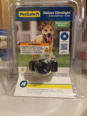 PetSafe DELUXE ULTRALIGHT IN-GROUND FENCE RECEIVER DOG COLLAR REPLACEABLE BATTER