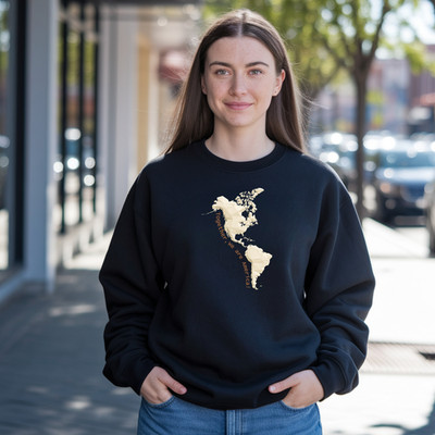 America Map TOGETHER, WE ARE AMERICA! Unisex Crewneck Sweatshirt
