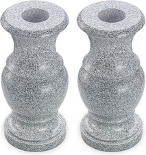 2Pcs 9.8 Inch Memorial Flower Vases with Drainage Holes for Cemetery Grave