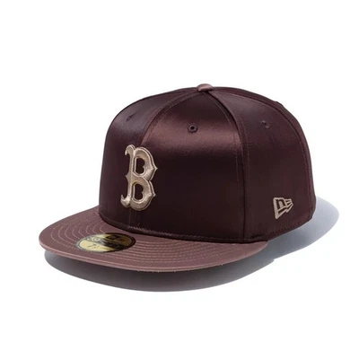 NEW ERA 59FIFTY Valentine’s Day Satin Boston Red Sox chocolat foncé/marron ce... - Photo 1/4
