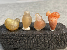 Set aus 4 kleinen natürlichen Achatsteinen Mineralien Sammlerstück E2603A-3-3