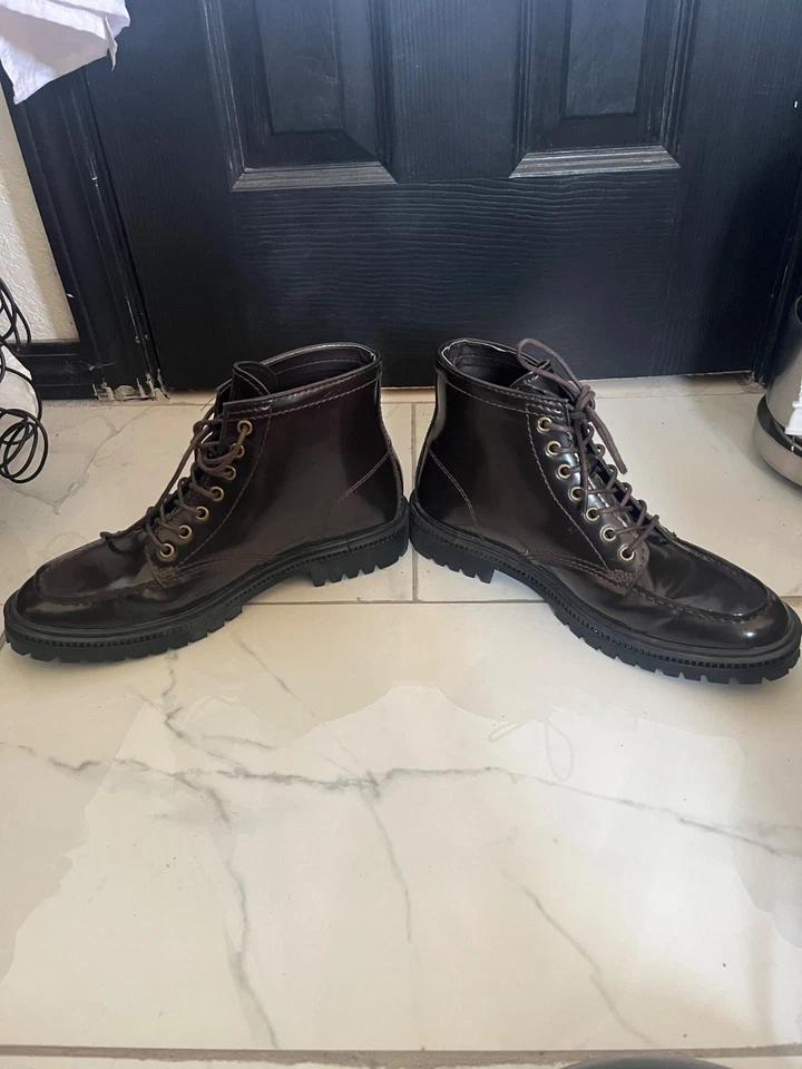 Botines Express Hombre Talla 9 Cuero Marrón con Cordones Foto 3 de 4