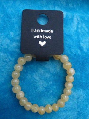 1 Handmade Self Esteem Motivation Crystal Beads Citrine Elasticated Bracelet