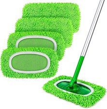 Versatile Pack of 4 Microfiber Mop Pads for All Floor Types - Machine Washable