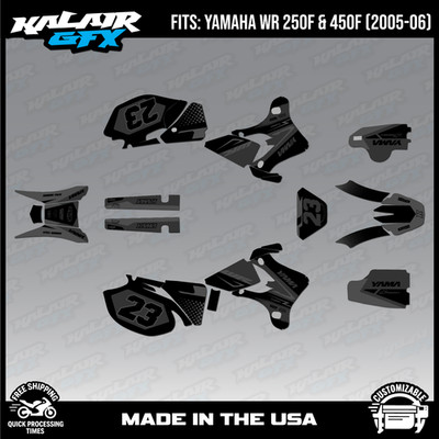 Graphics Kit for YAMAHA WR250F/450F (2005-2006) Evader Series - Smoke